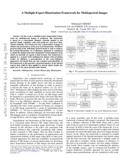 A Multiple-Expert Binarization Framework for Multispectral Images