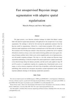 Fast unsupervised Bayesian image segmentation with adaptive spatial
  regularisation