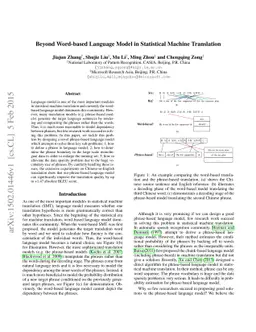 Beyond Word-based Language Model in Statistical Machine Translation