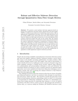 Robust and Effective Malware Detection through Quantitative Data Flow
  Graph Metrics