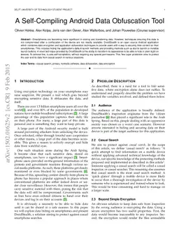 A Self-Compiling Android Data Obfuscation Tool