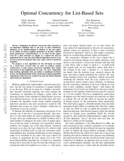 A Concurrency-Optimal List-Based Set