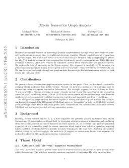 Bitcoin Transaction Graph Analysis