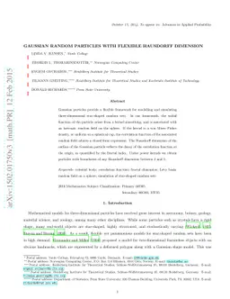 Gaussian Random Particles with Flexible Hausdorff Dimension