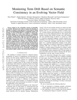 Monitoring Term Drift Based on Semantic Consistency in an Evolving
  Vector Field