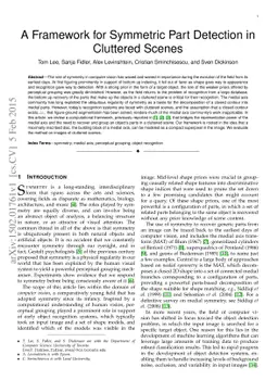 A Framework for Symmetric Part Detection in Cluttered Scenes