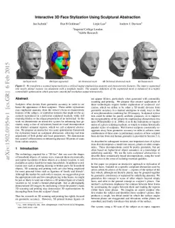 Interactive 3D Face Stylization Using Sculptural Abstraction