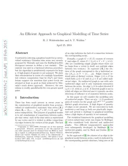 An Efficient Approach to Graphical Modelling of Time Series
