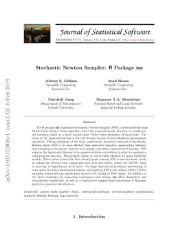 Stochastic Newton Sampler: R Package sns