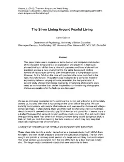 The Silver Lining Around Fearful Living