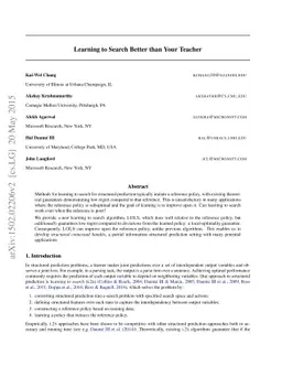 Learning to Search Better Than Your Teacher