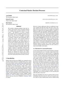 Contextual Markov Decision Processes