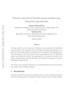 Posterior contraction in Gaussian process regression using Wasserstein
  approximations