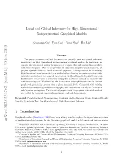 Local and Global Inference for High Dimensional Nonparanormal Graphical
  Models