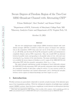 Secure Degrees of Freedom Region of the Two-User MISO Broadcast Channel
  with Alternating CSIT