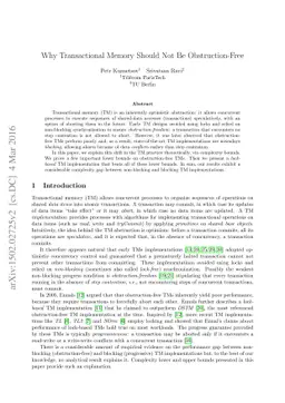 Why Transactional Memory Should Not Be Obstruction-Free