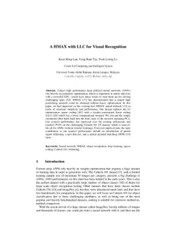 A HMAX with LLC for visual recognition