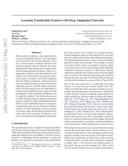 Learning Transferable Features with Deep Adaptation Networks