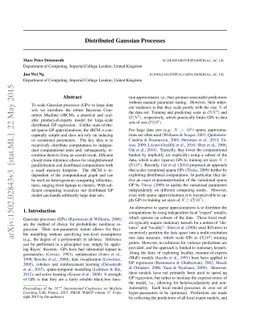 Distributed Gaussian Processes