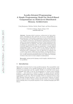 Locally-Oriented Programming: A Simple Programming Model for
  Stencil-Based Computations on Multi-Level Distributed Memory Architectures