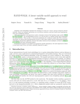 A Latent Variable Model Approach to PMI-based Word Embeddings