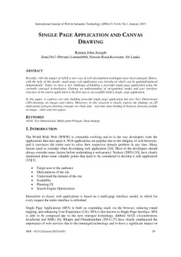 Single Page Application and Canvas Drawing