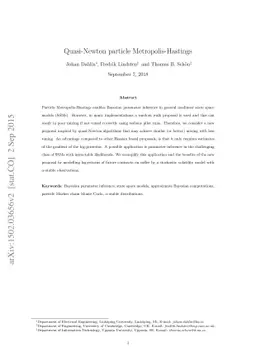 Quasi-Newton particle Metropolis-Hastings