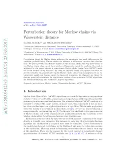 Perturbation theory for Markov chains via Wasserstein distance