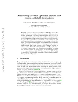 Accelerating Direction-Optimized Breadth First Search on Hybrid
  Architectures