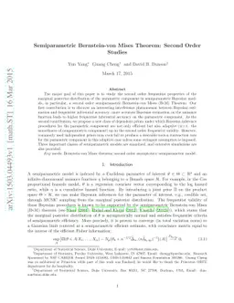 Semiparametric Bernstein-von Mises Theorem: Second Order Studies