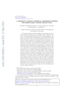 A frequency domain empirical likelihood method for irregularly spaced
  spatial data