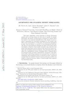 Asymptotics for in-sample density forecasting