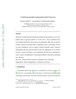 Combining partially independent belief functions