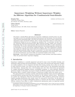 Importance weighting without importance weights: An efficient algorithm
  for combinatorial semi-bandits