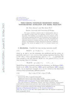 Time-varying nonlinear regression models: Nonparametric estimation and
  model selection