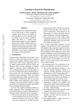 Learning to Search for Dependencies