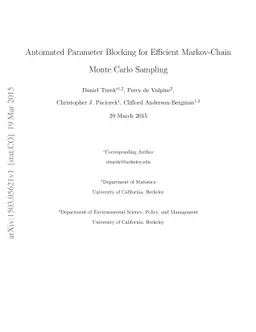 Automated Parameter Blocking for Efficient Markov-Chain Monte Carlo
  Sampling