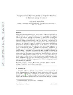 Non-parametric Bayesian Models of Response Function in Dynamic Image
  Sequences
