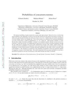 Probabilities of concurrent extremes