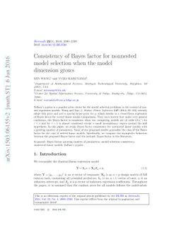 Consistency of Bayes factor for nonnested model selection when the model
  dimension grows