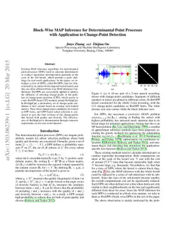 Block-Wise MAP Inference for Determinantal Point Processes with
  Application to Change-Point Detection