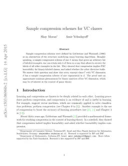 Sample compression schemes for VC classes