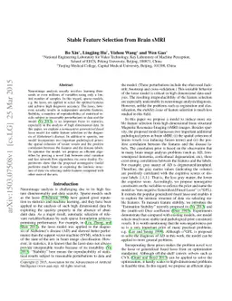 Stable Feature Selection from Brain sMRI