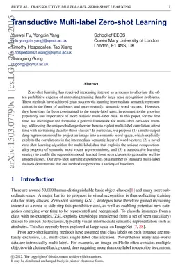 Transductive Multi-label Zero-shot Learning