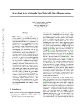 Generalized K-fan Multimodal Deep Model with Shared Representations