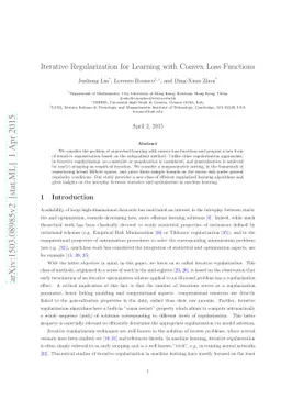 Iterative Regularization for Learning with Convex Loss Functions
