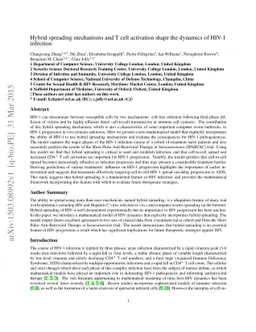 Hybrid spreading mechanisms and T cell activation shape the dynamics of
  HIV-1 infection