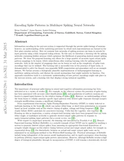 Encoding Spike Patterns in Multilayer Spiking Neural Networks