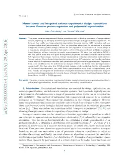 Mercer kernels and integrated variance experimental design: connections
  between Gaussian process regression and polynomial approximation