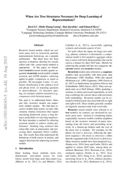 When Are Tree Structures Necessary for Deep Learning of Representations?